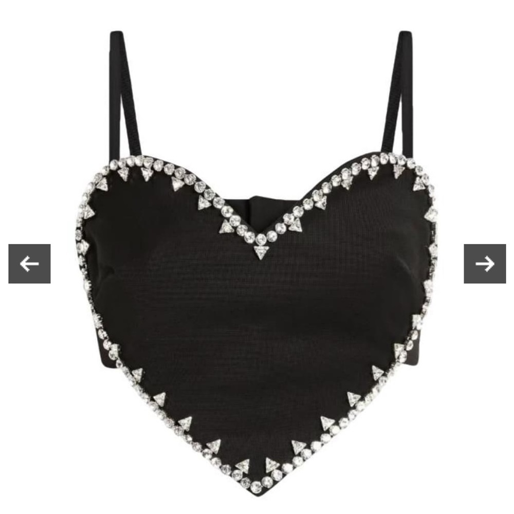 AREA Crystal Spike Heart Top - Picture 9 of 17